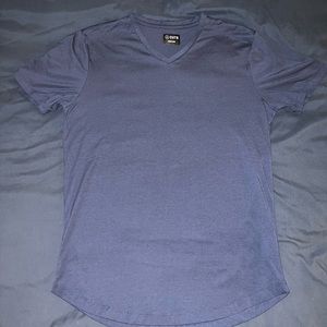 Cuts V-neck Curve Hem